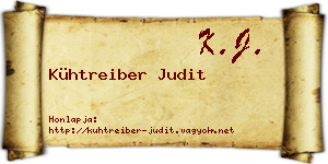 Kühtreiber Judit névjegykártya