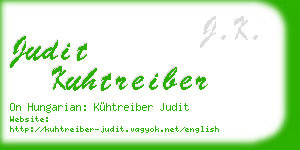 judit kuhtreiber business card
