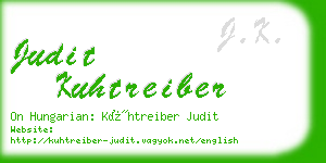 judit kuhtreiber business card